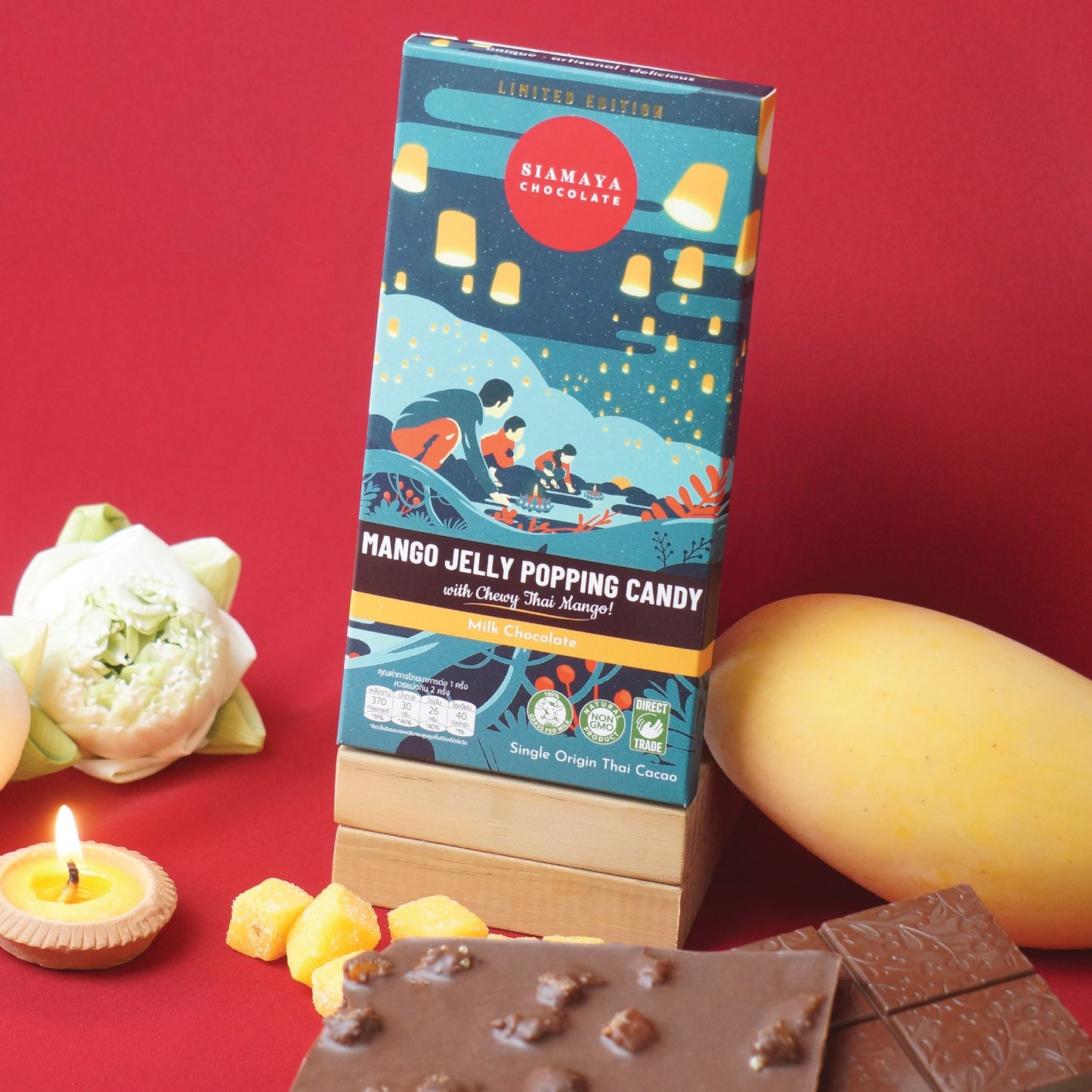 Mango Jelly Popping Candy Milk Chocolate