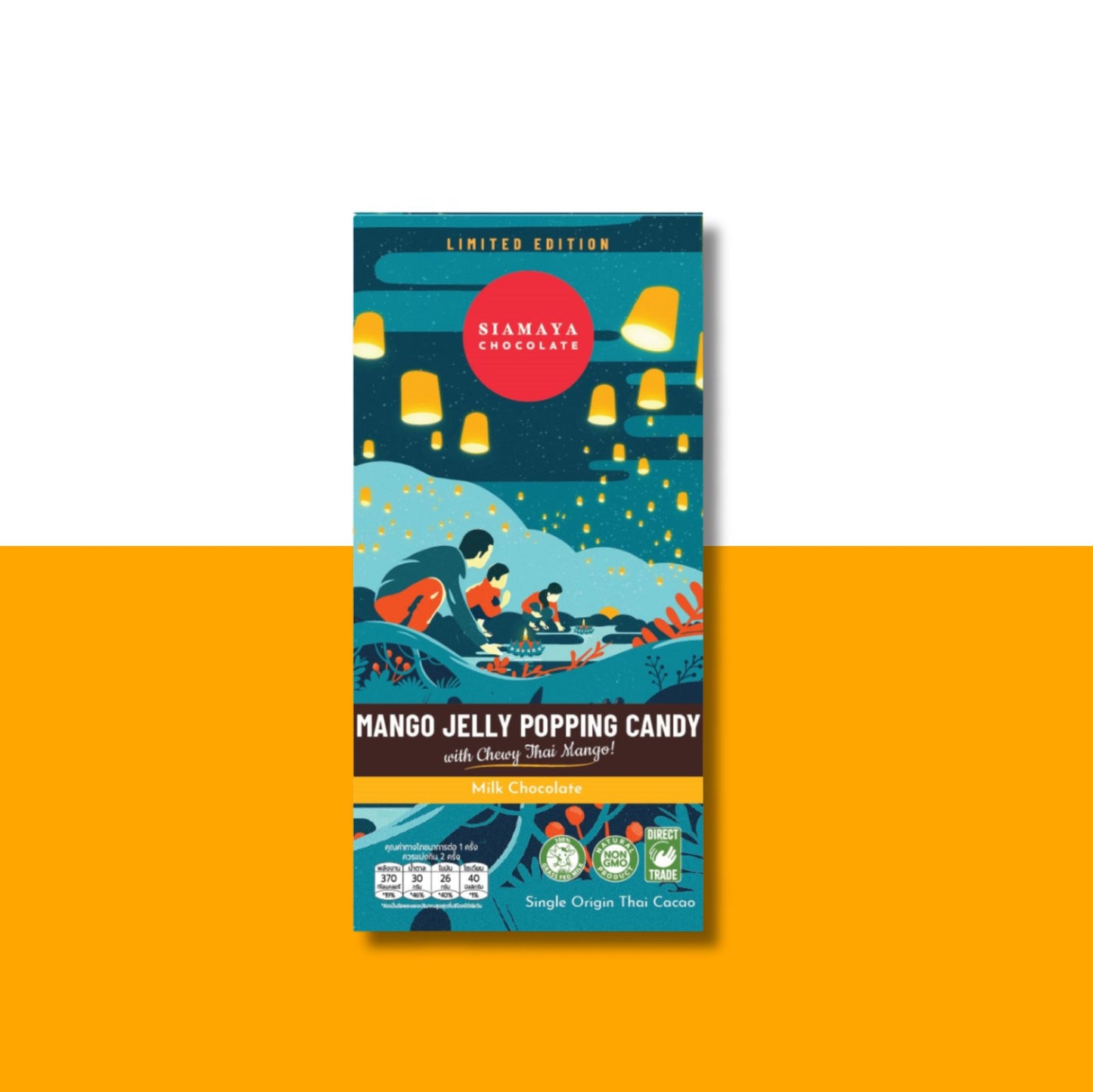 Mango Jelly Popping Candy Milk Chocolate