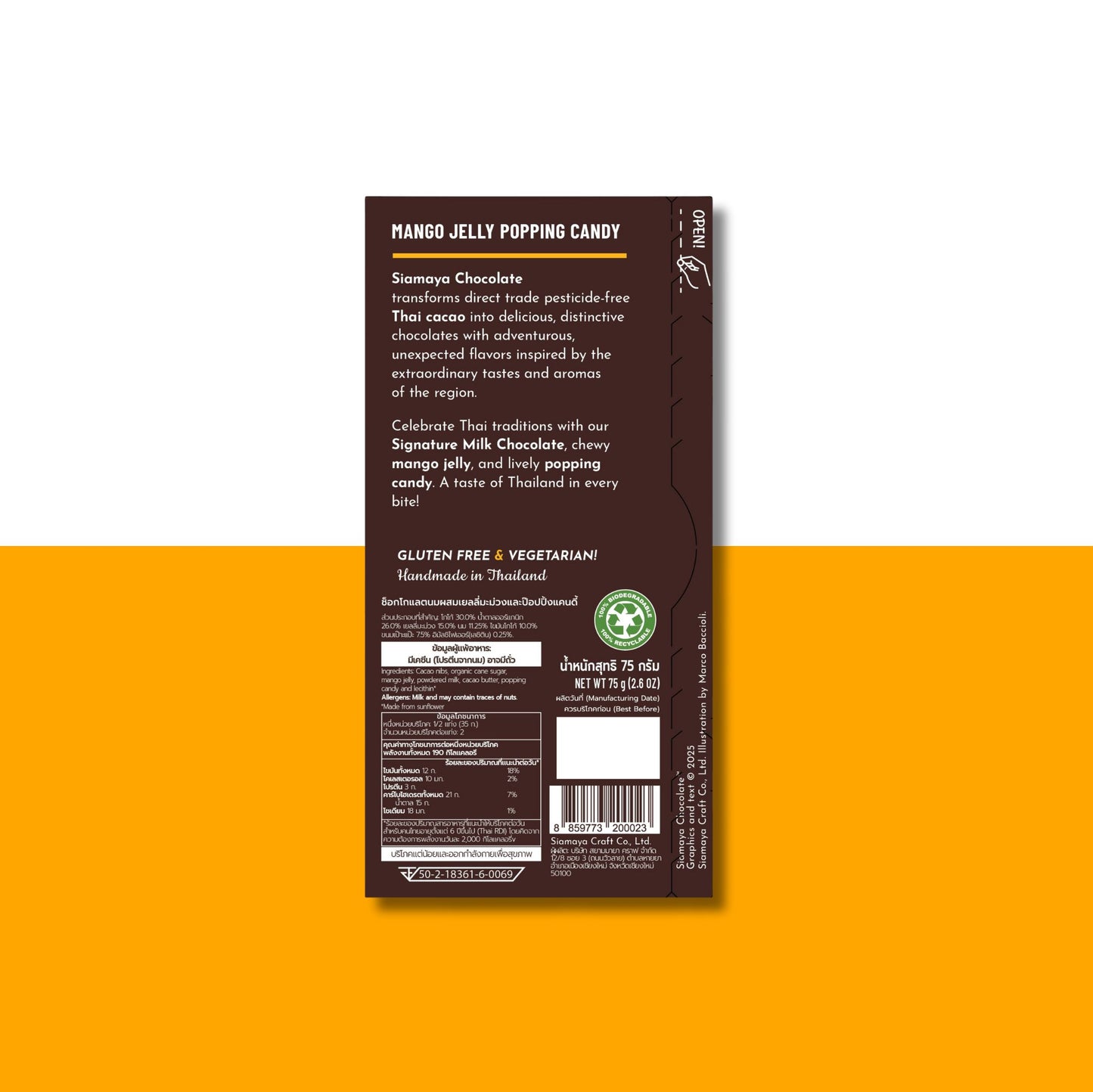 Mango Jelly Popping Candy Milk Chocolate