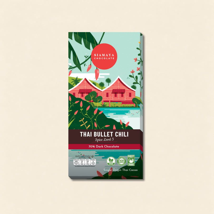 Thai Bullet Chili 70% Dark Chocolate